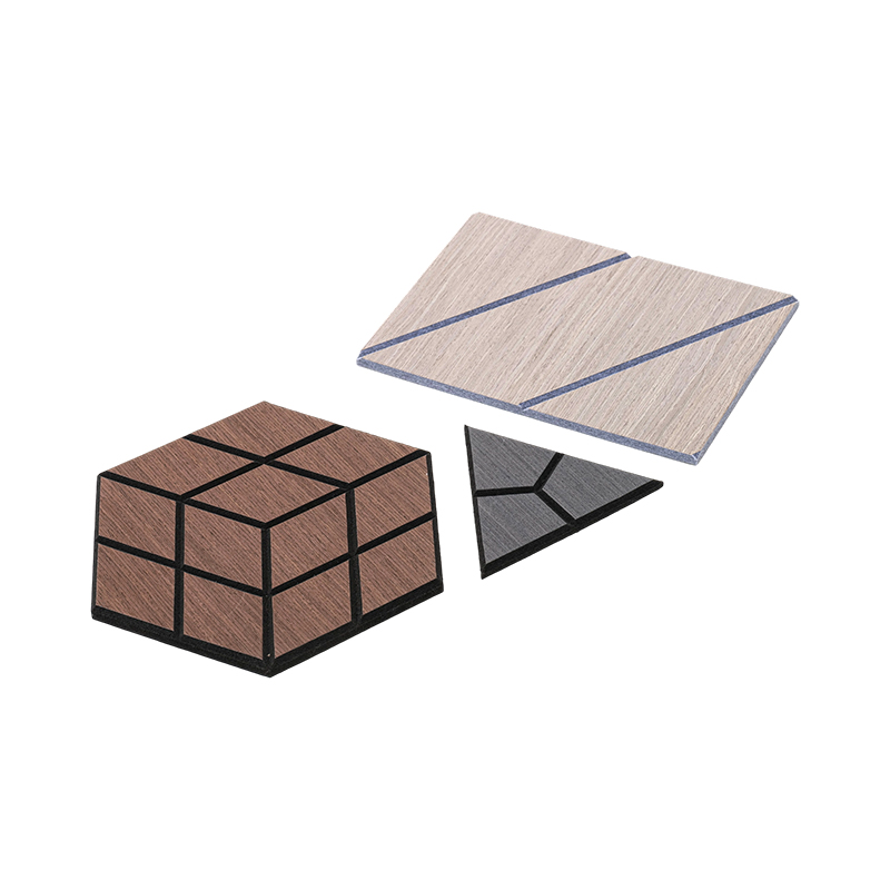 3D Akustisk träfaner Lamellväggpaneler för innervägg och takpaneler