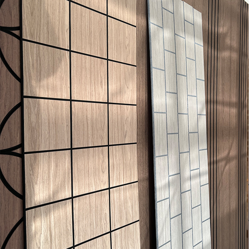 Industriell designstil Träfaner Akustisk väggpanel Skumpaneler för akustisk tillämpning i lägenheter