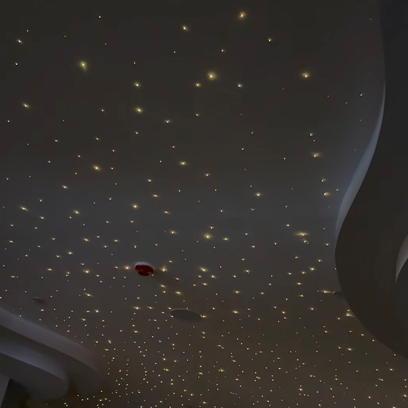 Modern stil fiberoptisk RGB Light Star takpaneler 7 färg gips för vardagsrum